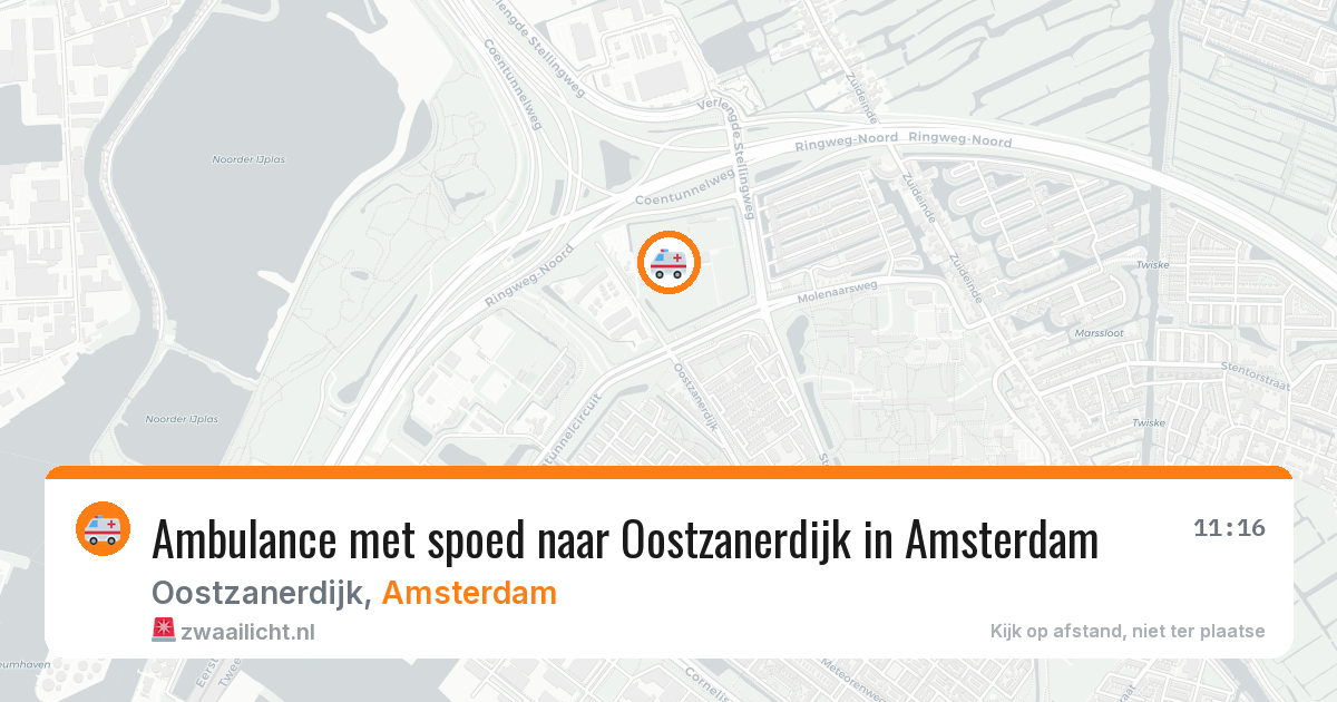 Ambulance met spoed naar Oostzanerdijk in Amsterdam — 7 aug 2026