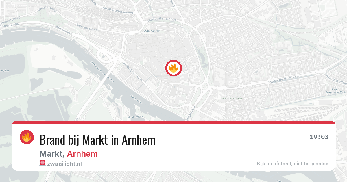 Brand bij Markt in Arnhem — 29 mei 2026