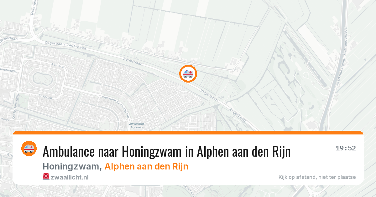 Ambulance naar Honingzwam in Alphen aan den Rijn — 7 jul 2026