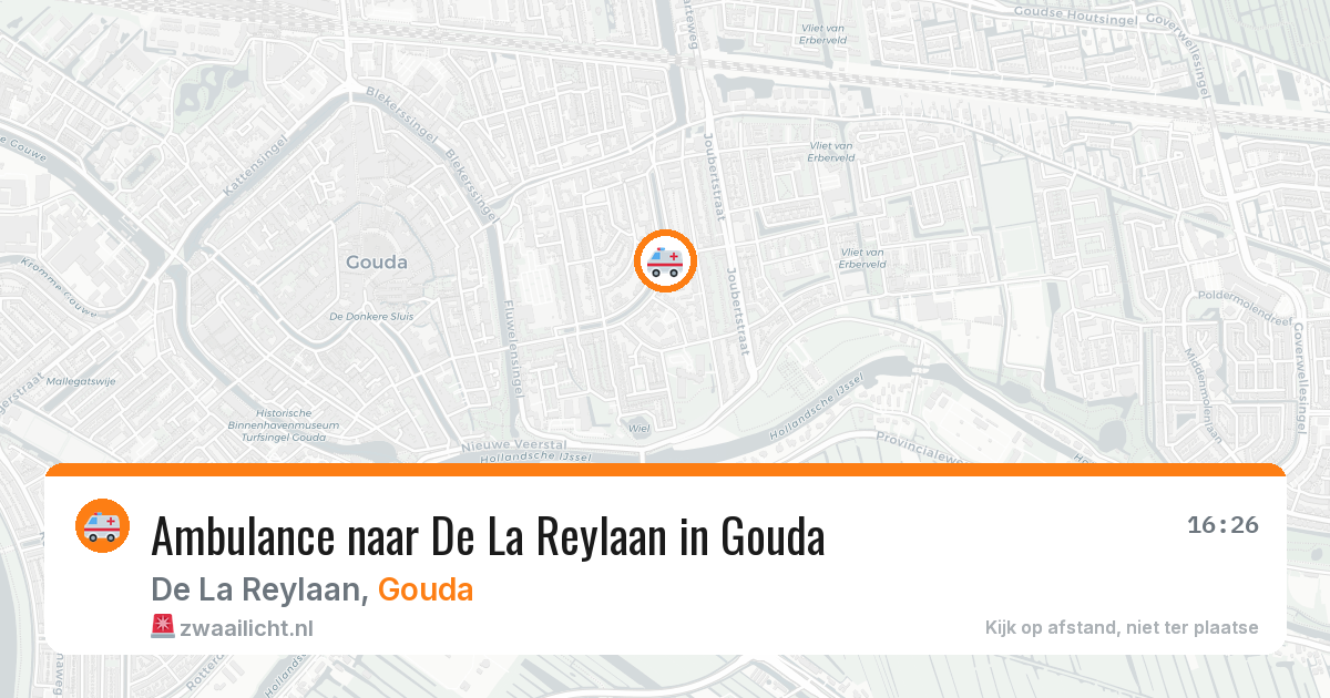 Ambulance naar De La Reylaan in Gouda — 12 aug 2026