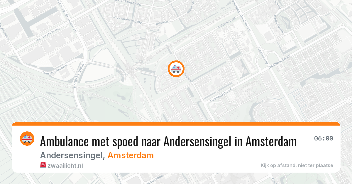 Ambulance met spoed naar Andersensingel in Amsterdam — 6 mei 2026
