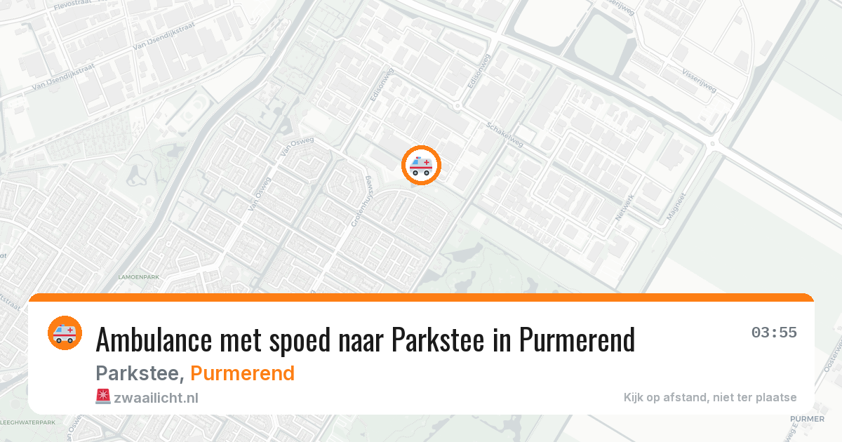 Ambulance met spoed naar Parkstee in Purmerend — 4 aug 2026