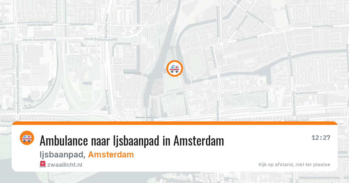 Ambulance naar Ijsbaanpad in Amsterdam — 13 jun 2026