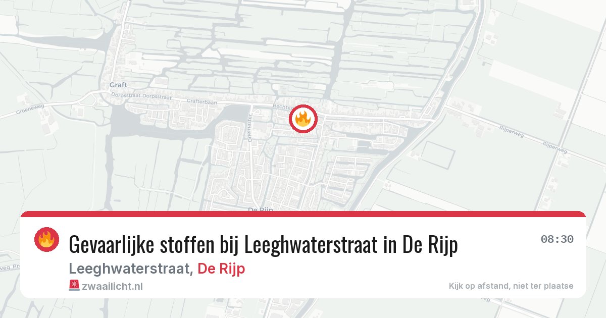 Gevaarlijke stoffen bij Leeghwaterstraat in De Rijp — 6 feb 2026