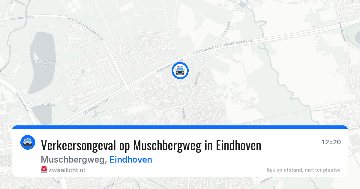 Verkeersongeval op Muschbergweg in Eindhoven — 20 jul 2026