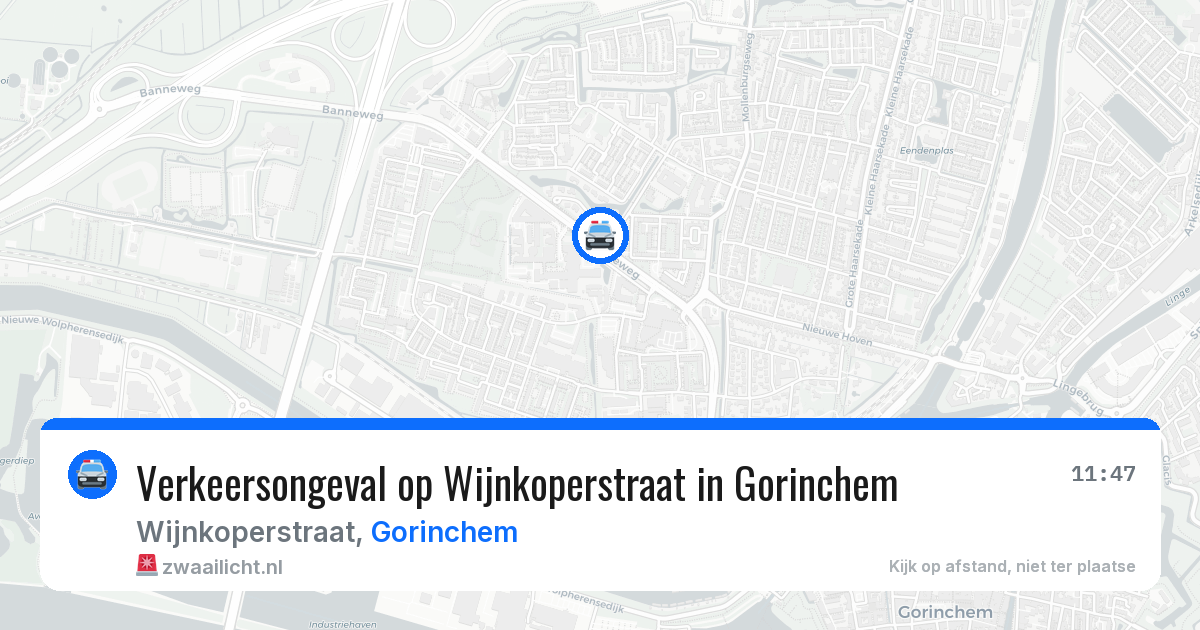 Verkeersongeval op Wijnkoperstraat in Gorinchem — 2 jul 2026