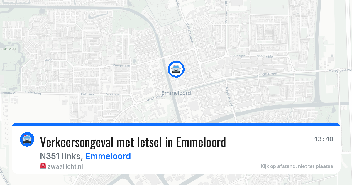 Verkeersongeval met letsel in Emmeloord — 23 mei 2026