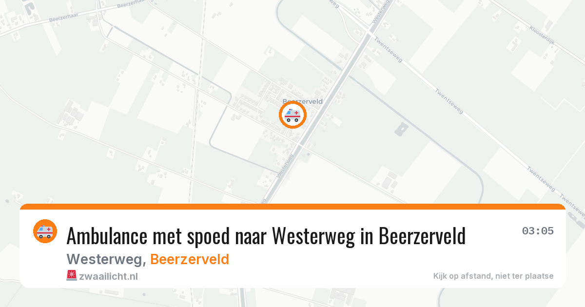 Ambulance met spoed naar Westerweg in Beerzerveld — 15 mrt 2026