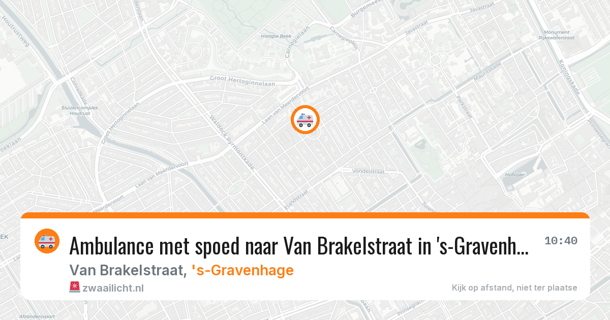 Ambulance met spoed naar Van Brakelstraat in 's-Gravenhage — 5 aug 2026
