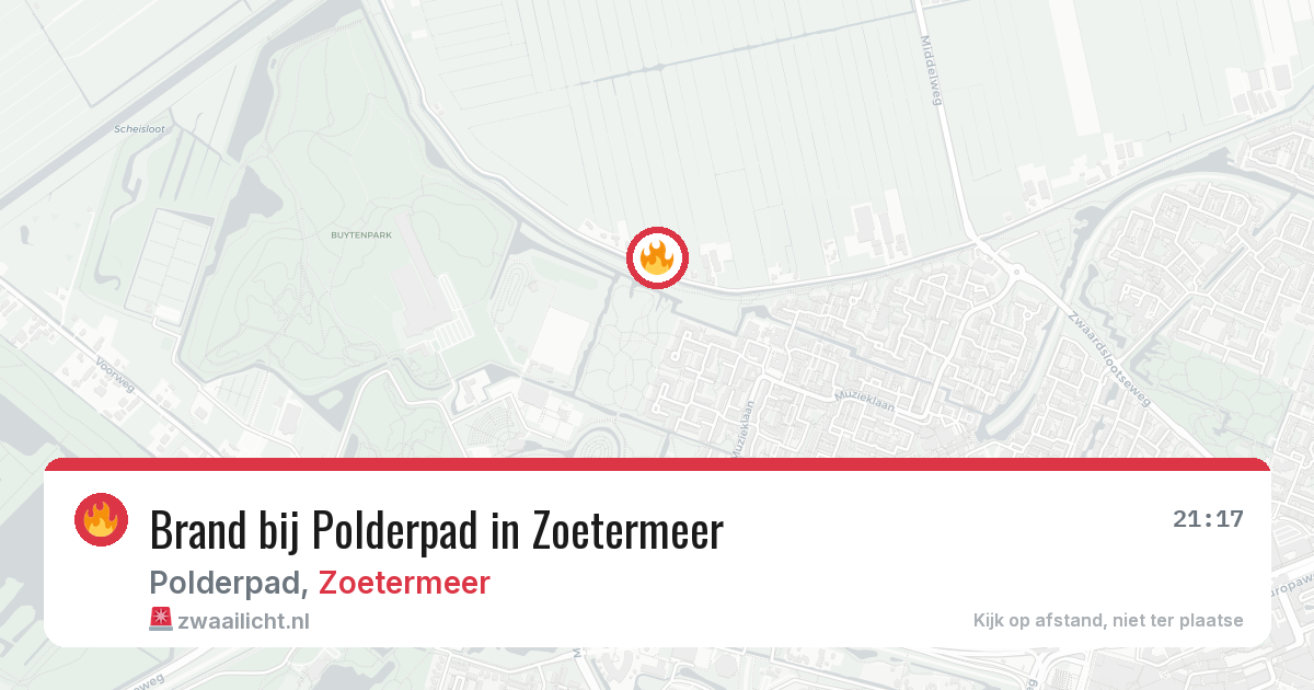 Brand bij Polderpad in Zoetermeer — 27 mei 2026