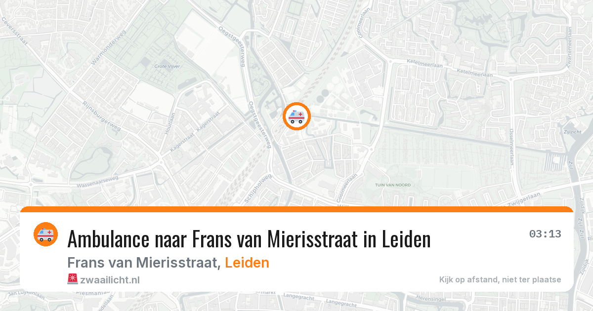 Ambulance naar Frans van Mierisstraat in Leiden — 4 aug 2026