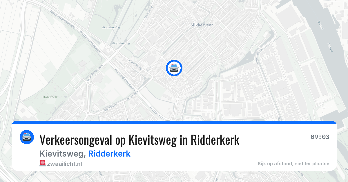Verkeersongeval op Kievitsweg in Ridderkerk — 7 mei 2026