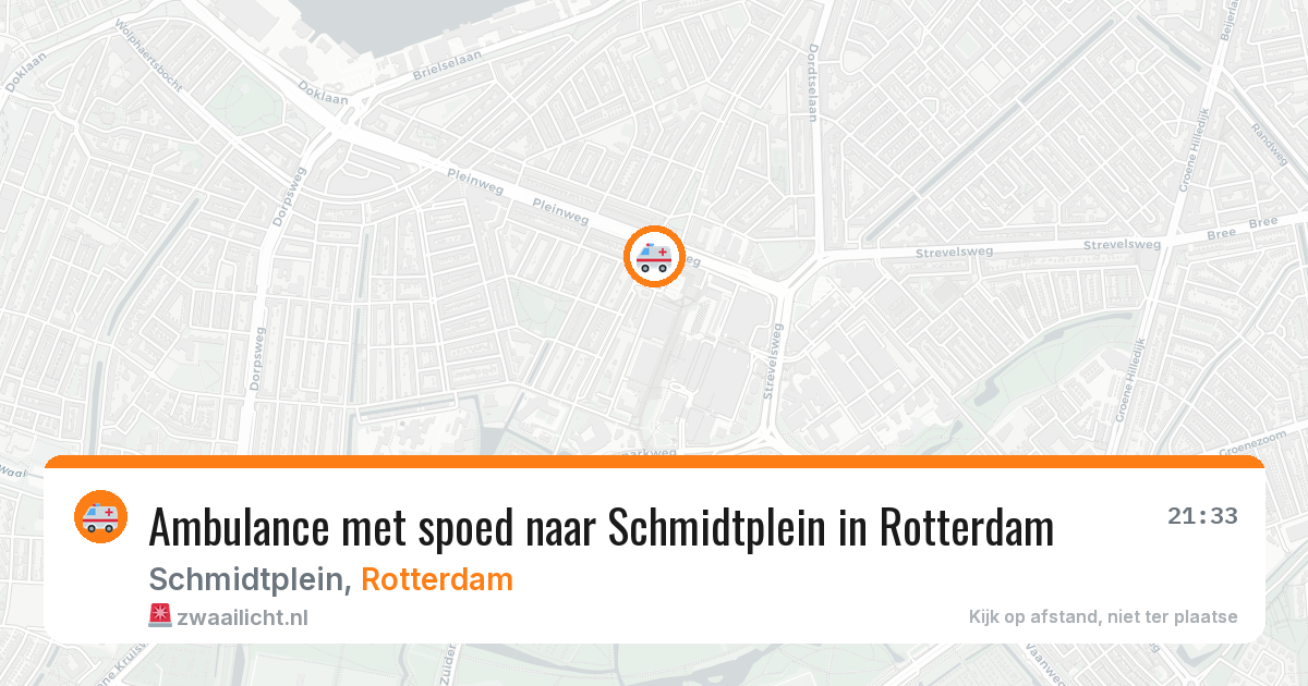 Ambulance met spoed naar Schmidtplein in Rotterdam — 13 aug 2026