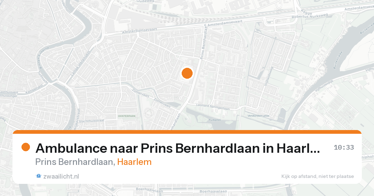Ambulance naar Prins Bernhardlaan in Haarlem — 25 aug 2026