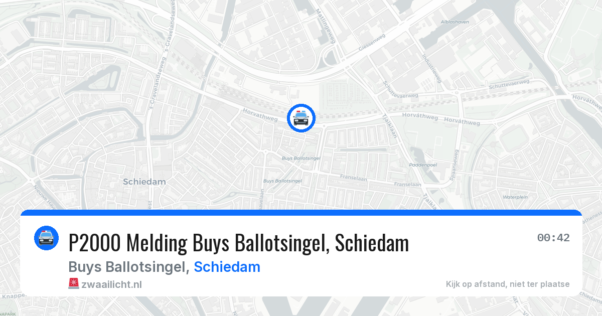 P2000 Melding Buys Ballotsingel, Schiedam — 17 jul 2026