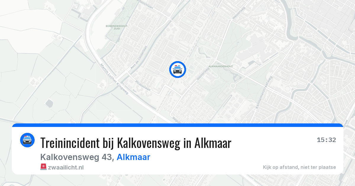 Treinincident bij Kalkovensweg in Alkmaar — 21 mrt 2026