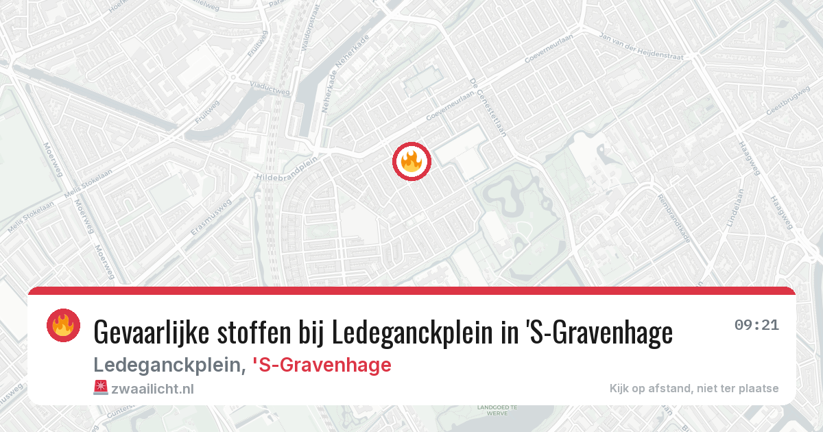 Gevaarlijke stoffen bij Ledeganckplein in 'S-Gravenhage — 17 mei 2026