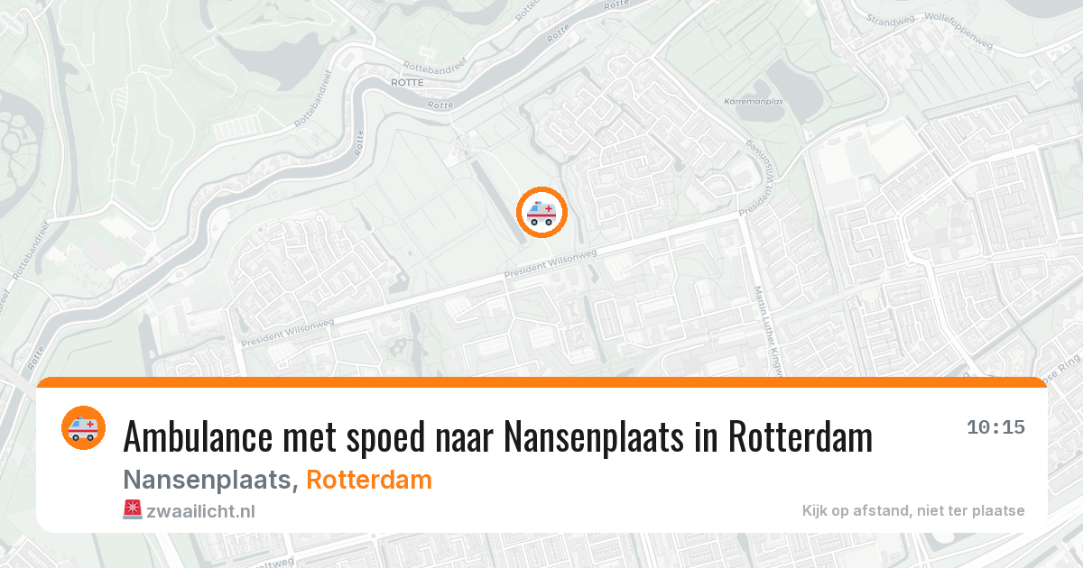 Ambulance met spoed naar Nansenplaats in Rotterdam — 27 jun 2026