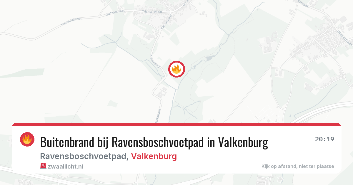 Buitenbrand bij Ravensboschvoetpad in Valkenburg — 1 jul 2026