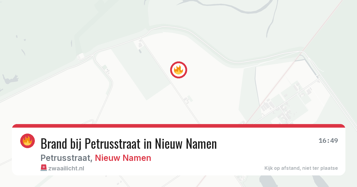 Brand bij Petrusstraat in Nieuw Namen — 10 jun 2026