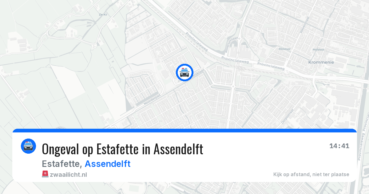 Ongeval op Estafette in Assendelft — 20 apr 2026