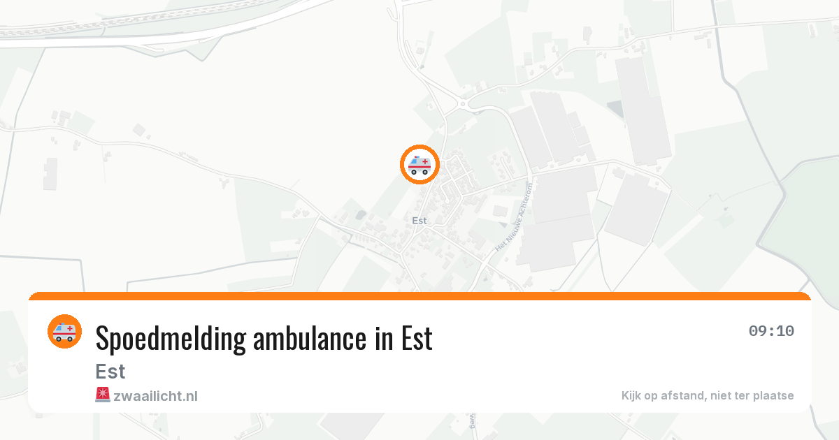 Spoedmelding ambulance in Est — 14 apr 2026