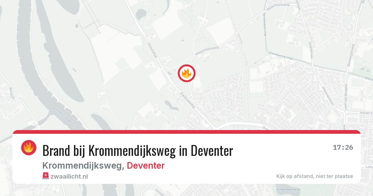 Brand bij Krommendijksweg in Deventer — 29 jun 2026