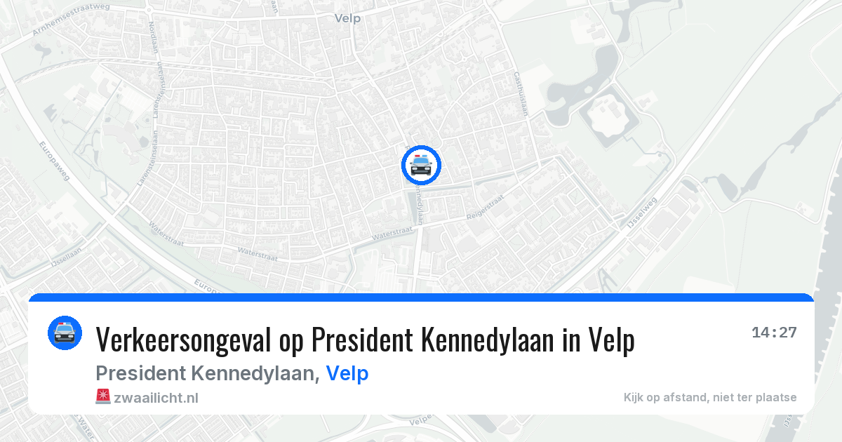 Verkeersongeval op President Kennedylaan in Velp — 23 mei 2026