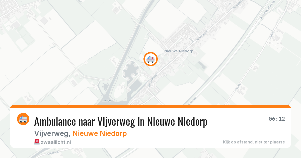 Ambulance naar Vijverweg in Nieuwe Niedorp — 16 jun 2026