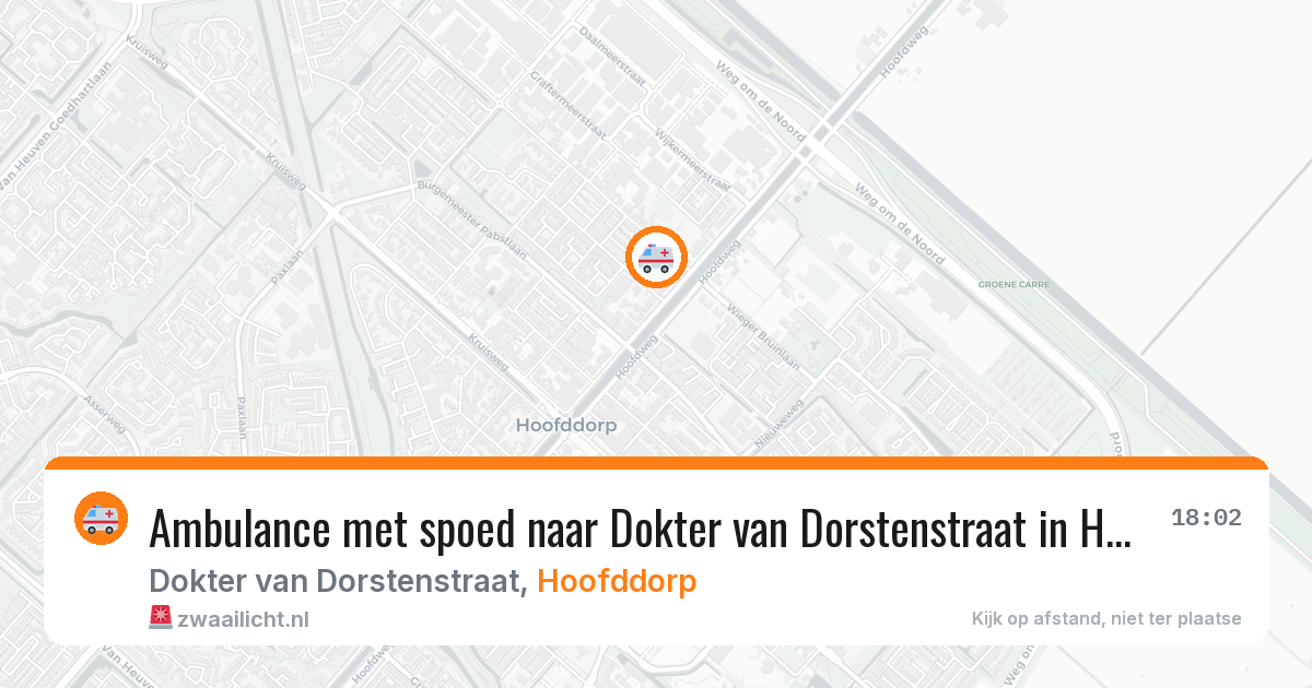 Ambulance met spoed naar Dokter van Dorstenstraat in Hoofddorp — 5 aug 2026