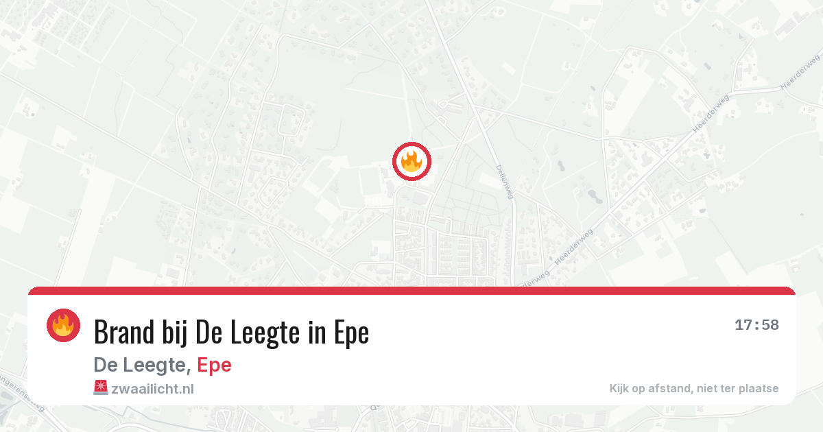 Brand bij De Leegte in Epe — 27 jun 2026