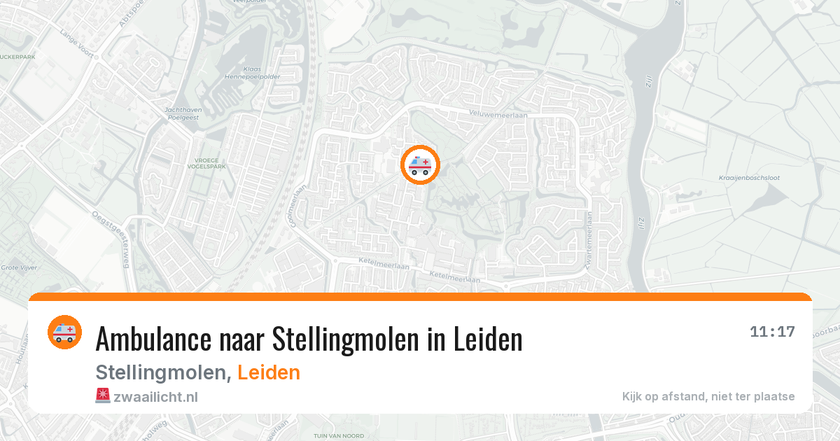 Ambulance naar Stellingmolen in Leiden — 11 aug 2026