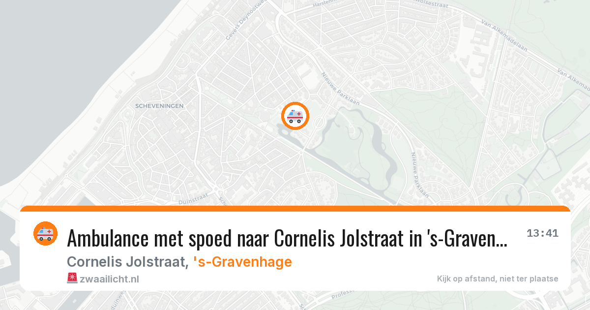 Ambulance met spoed naar Cornelis Jolstraat in 's-Gravenhage — 2 aug 2026