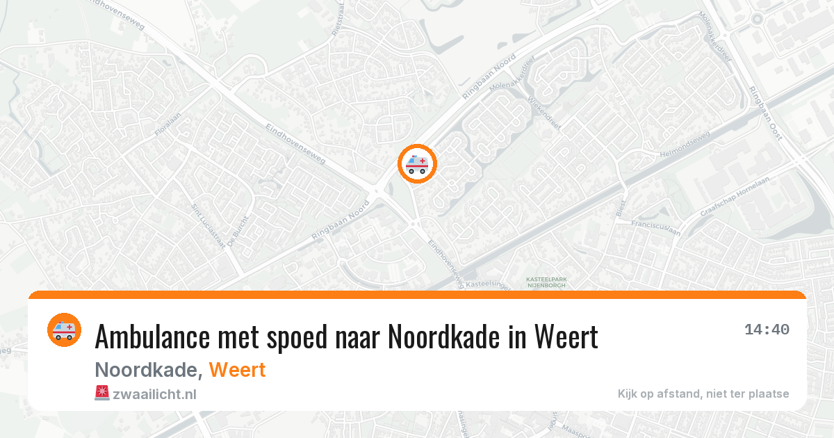 Ambulance met spoed naar Noordkade in Weert — 21 jun 2026