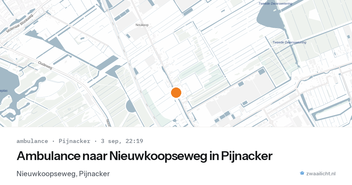 Ambulance naar Nieuwkoopseweg in Pijnacker — 3 sep 2026