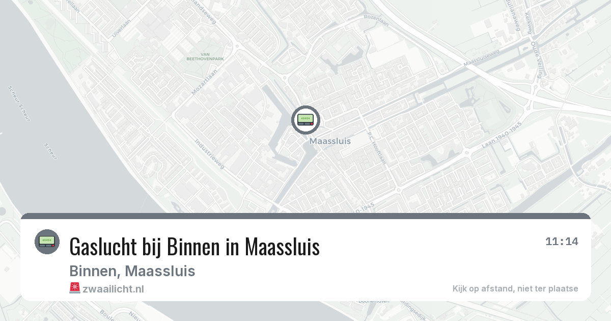 Gaslucht bij Binnen in Maassluis — 2 jul 2026