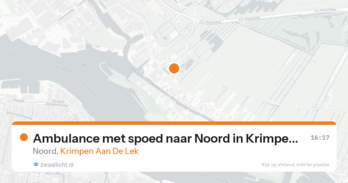 Ambulance met spoed naar Noord in Krimpen Aan De Lek — 1 jun 2026