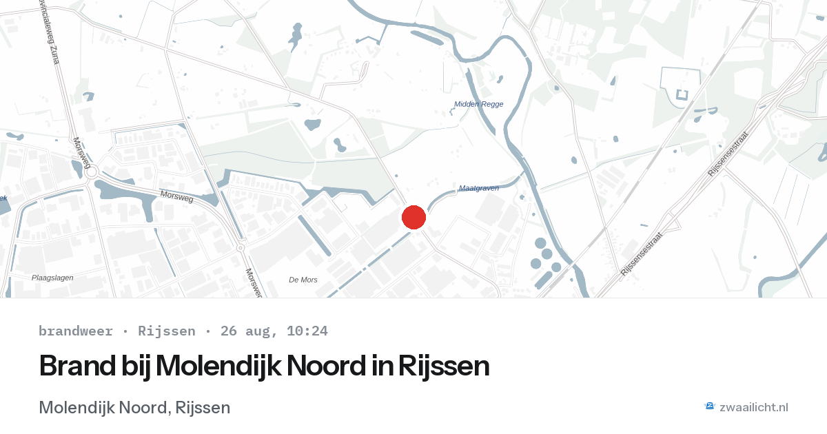 Brand bij Molendijk Noord in Rijssen — 26 aug 2026