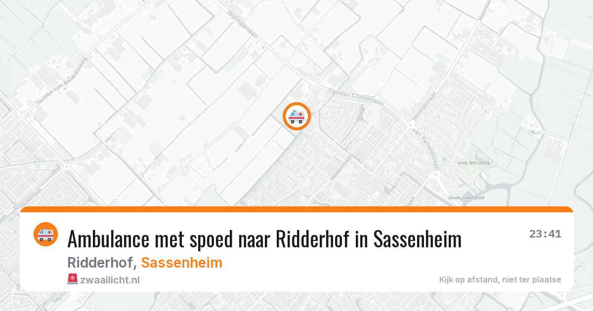 Ambulance met spoed naar Ridderhof in Sassenheim — 28 jan 2026