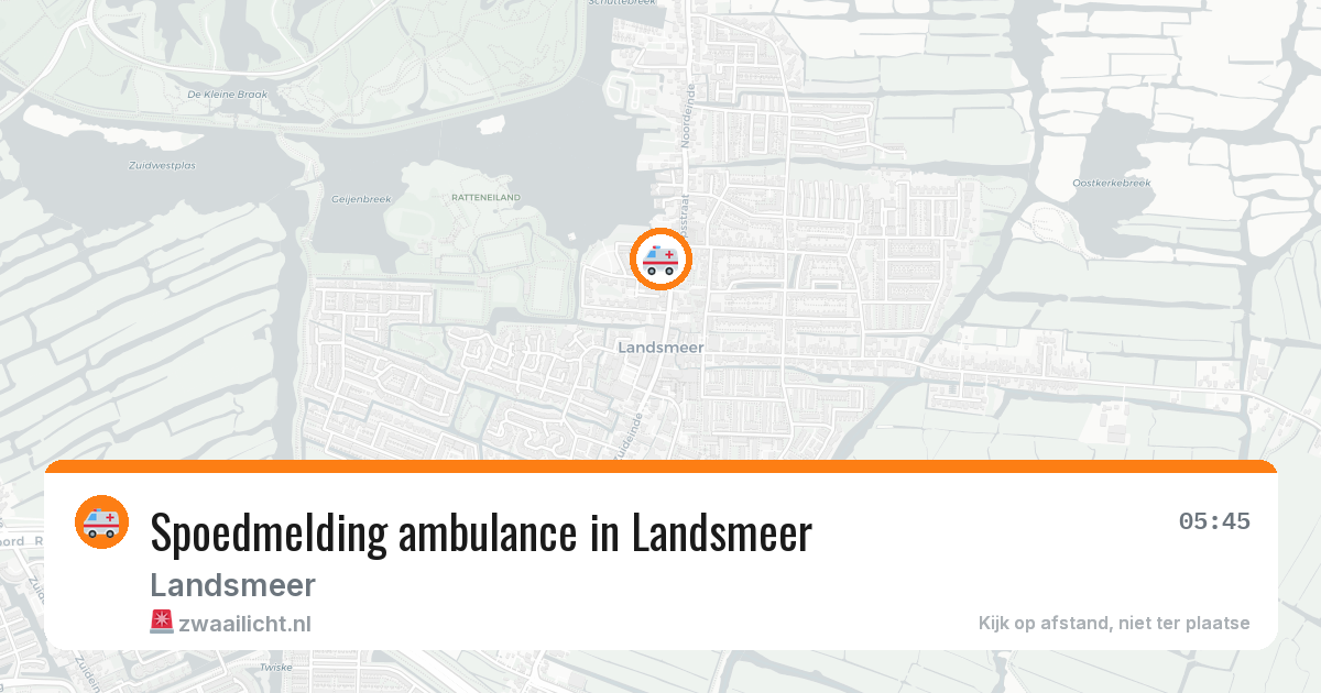 Spoedmelding ambulance in Landsmeer — 7 mei 2026