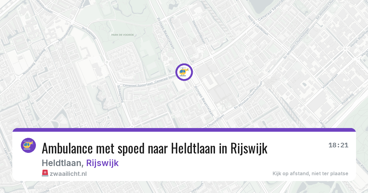 Ambulance met spoed naar Heldtlaan in Rijswijk — 30 jun 2026