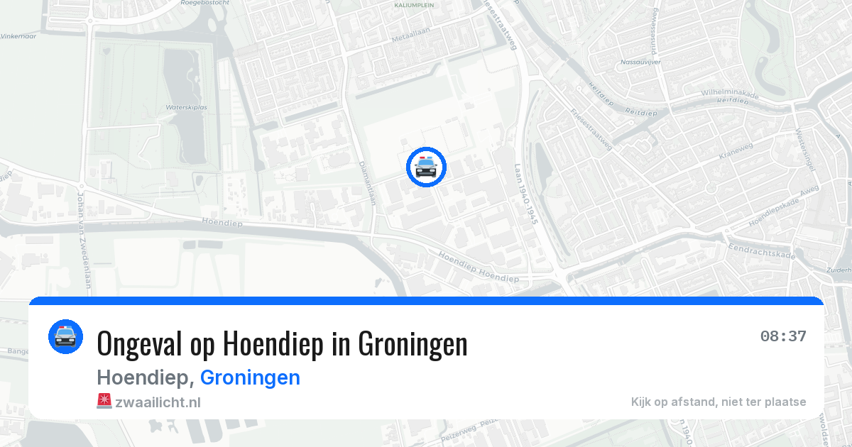 Ongeval op Hoendiep in Groningen — 29 jun 2026
