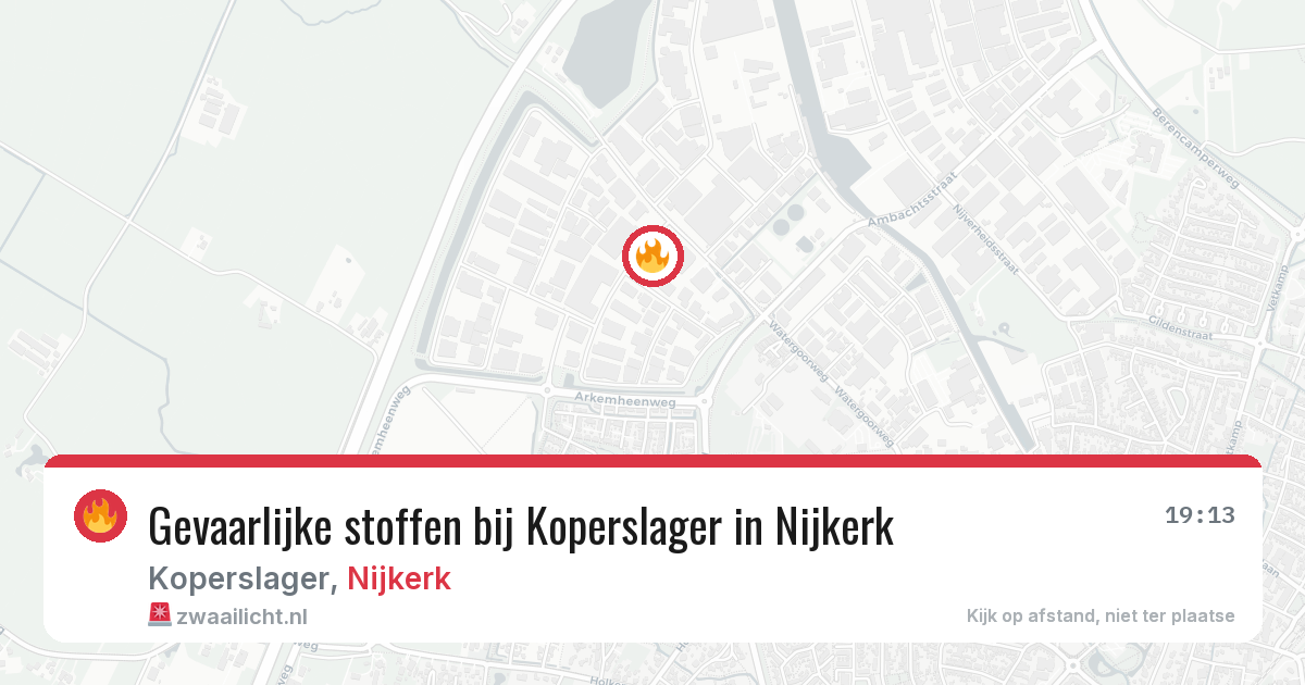 Gevaarlijke stoffen bij Koperslager in Nijkerk — 30 jul 2026