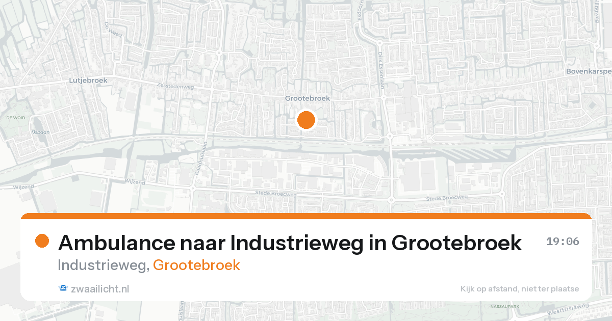 Ambulance naar Industrieweg in Grootebroek — 15 aug 2026
