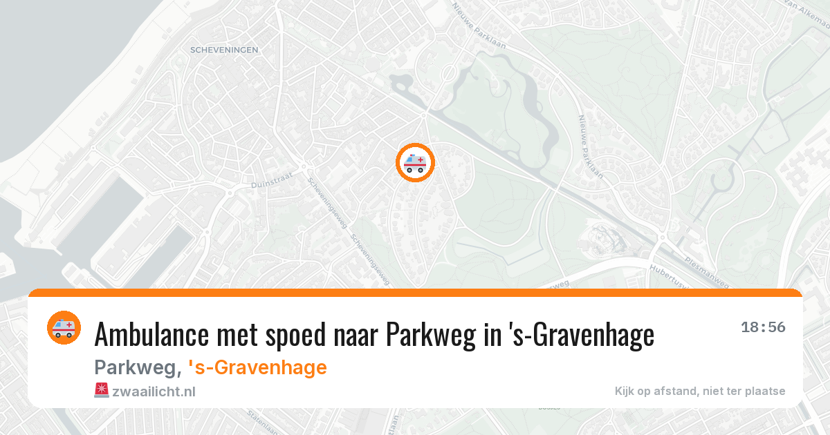 Ambulance met spoed naar Parkweg in 's-Gravenhage — 1 aug 2026