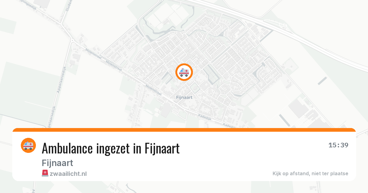 Ambulance ingezet in Fijnaart — 3 jun 2026
