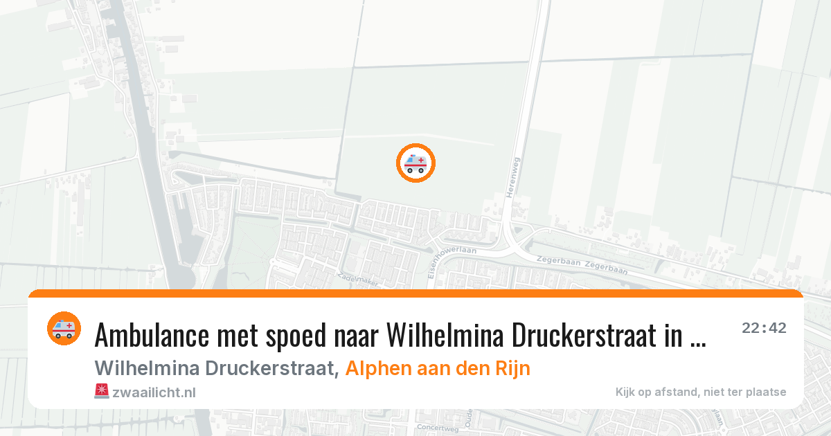 Ambulance met spoed naar Wilhelmina Druckerstraat in Alphen aan den Rijn — 19 jan 2026