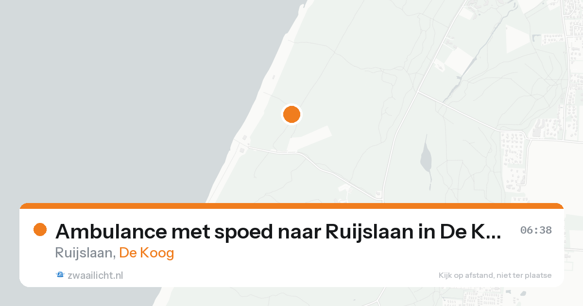 Ambulance met spoed naar Ruijslaan in De Koog — 23 mei 2026