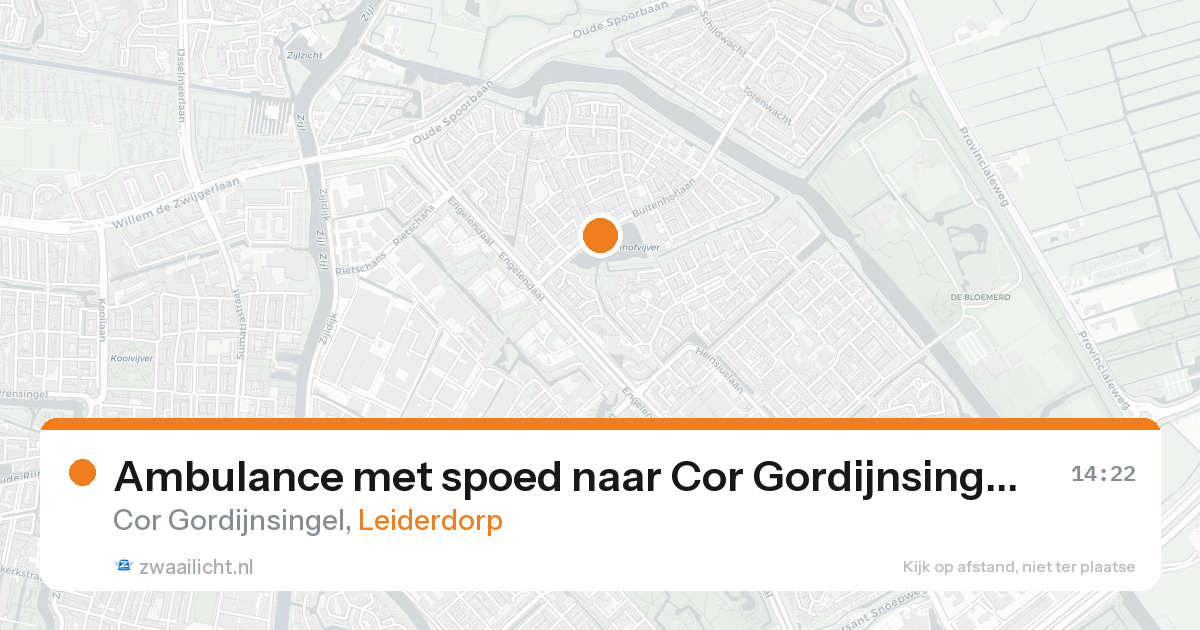 Ambulance met spoed naar Cor Gordijnsingel in Leiderdorp — 23 aug 2026