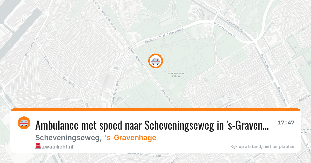Ambulance met spoed naar Scheveningseweg in 's-Gravenhage — 31 mei 2026